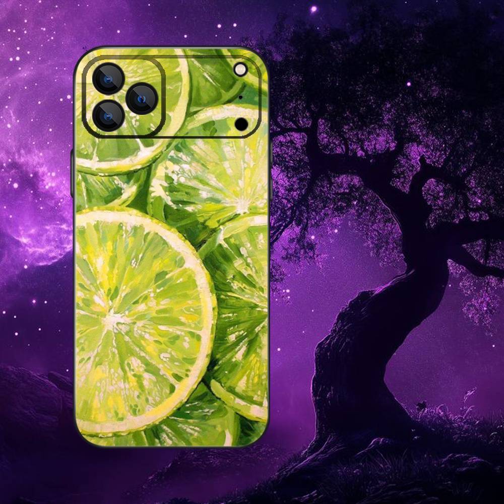 

Malerikunst Fruit Lemon Phone Case For iPhone 17,16,15,14,13,12,11,Pro Max,XSX,,XR,SE,Mini,8,7,Soft Silicone Black Cover iPhone15plus