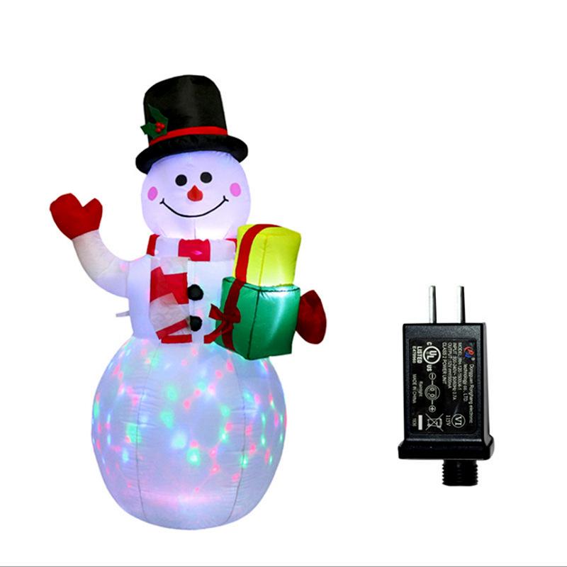 

Christmas Inflatable Snowman with Colorful Lights - Luminous Decorative Model