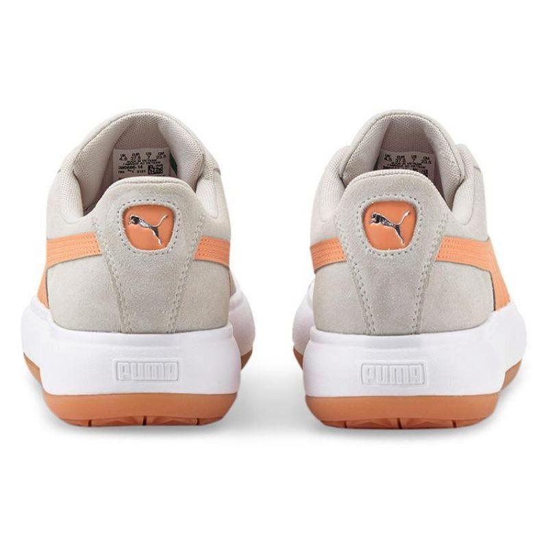 PUMA Suede Mayu Women Low Top Skate Shoes Grey Orange 380686-14