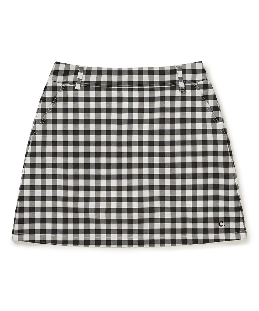 Clove [25Ss Clove] Gingham Check Skirt (Black)