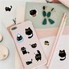 500PCS Ten Different Patterns Black Cat Roll Stickers Small Pattern Decoration DIY Luggage Skateboard Water Cup Stickers