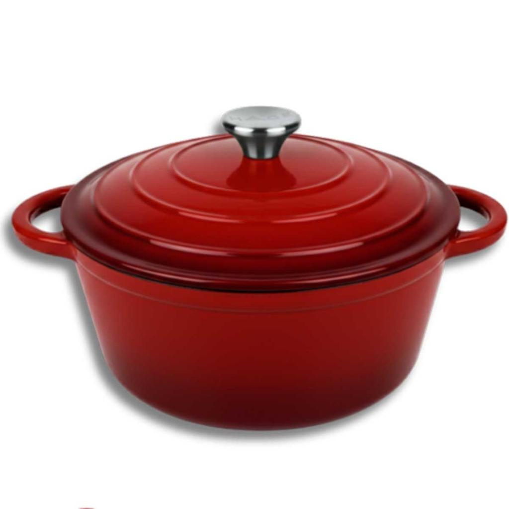 ENAMELLED CAST IRON POT 22cm 3L HAGE RED