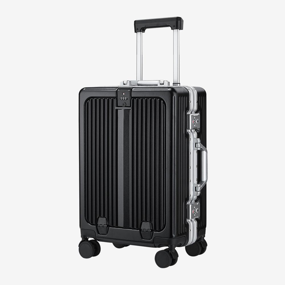 Yongsheng 20" Cabin Suitcase: New Dry-Travel Design, Aluminum Frame, Trolley Case with Custom Lock, Anti-Fall Security.
