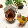 Creative Resin Hummingbird Feeder Lifelike Decorative Wildlife Habitat Natural Look Weather-Resistant Nesting Box Patio