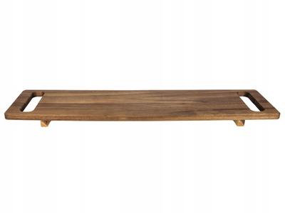 PIATTO VASSOIO IN LEGNO DI ACACIA PIATTO DA PORTATA LUNGO 30 cm