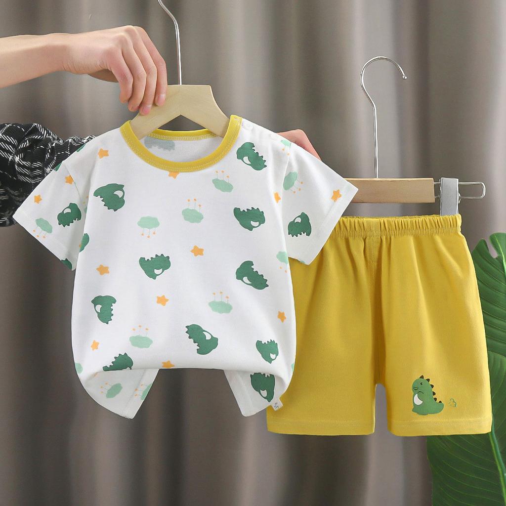 Haine pentru copii Seturi pentru copii Băieți, fete, tricou, pantaloni scurți, 2 buc, vară, bumbac, mânecă scurtă, îmbrăcăminte pentru copii, costum pentru copii mici