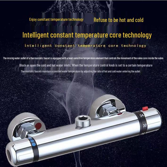 Thermostatic Solar Water Heater Valve: Cold/Hot Shower Mixer & Faucet