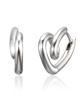 Geigerjewelry Side Heart Two-Line Earrings Gisvee148 (Silver 925 Pin)