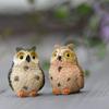 4pcs Barefoot Owl Moss Micro Landscape, Creative Green Plant Decoration Ornaments, Fresh Gifts For Friends