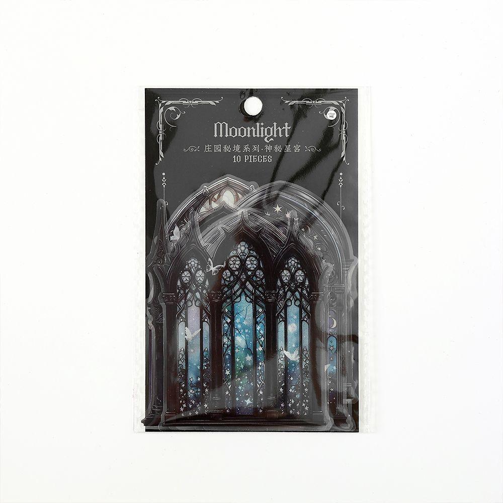 Journamm 10pcs/pack PET Vintage Sticker DIY Decor Junk Journal Stickers for Scrapbook Label Diary Album Planner