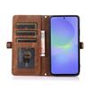 For Samsung Galaxy A56 5G Case Zipper Pocket 9 Card Slots PU Leather Phone Cover with Wrist Strap