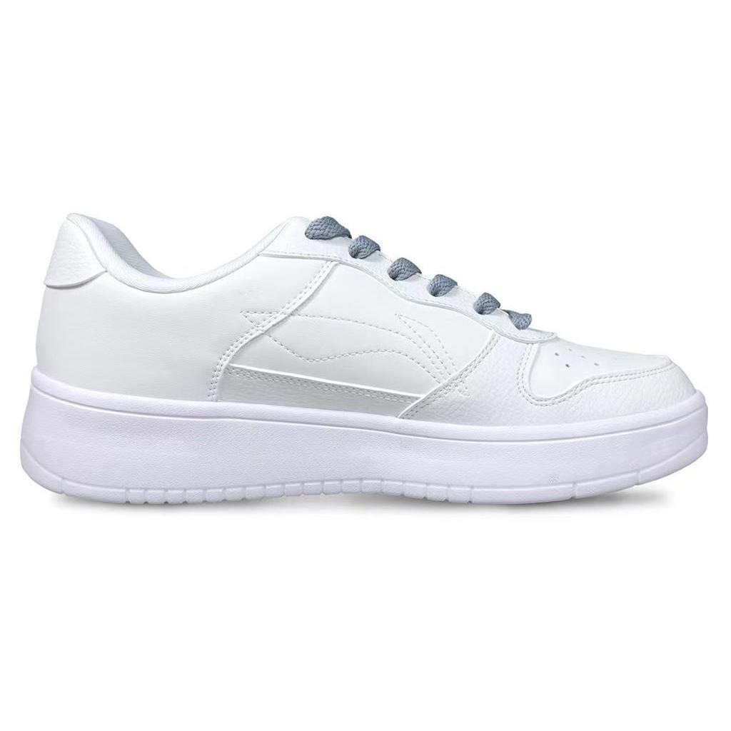 Li Ning Floating Boat Cushioning Abrasion Resistant Breathable Low top Skateboard Shoes Men's White Blue AGCS419-1(Team667-)