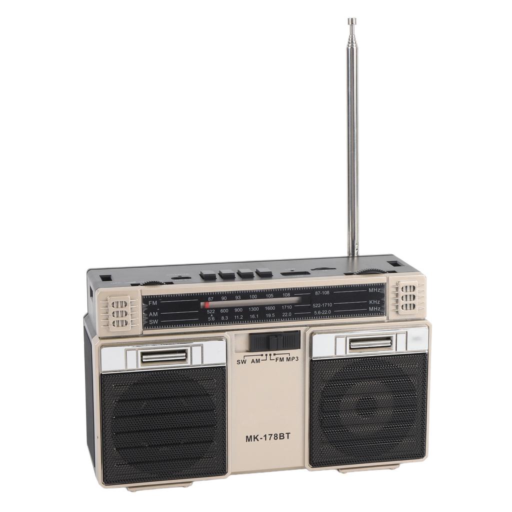 Radio portabil AM FM SW cu difuzor Bluetooth, reîncărcabil, cu bandă completă, radio portabil pentru acasă