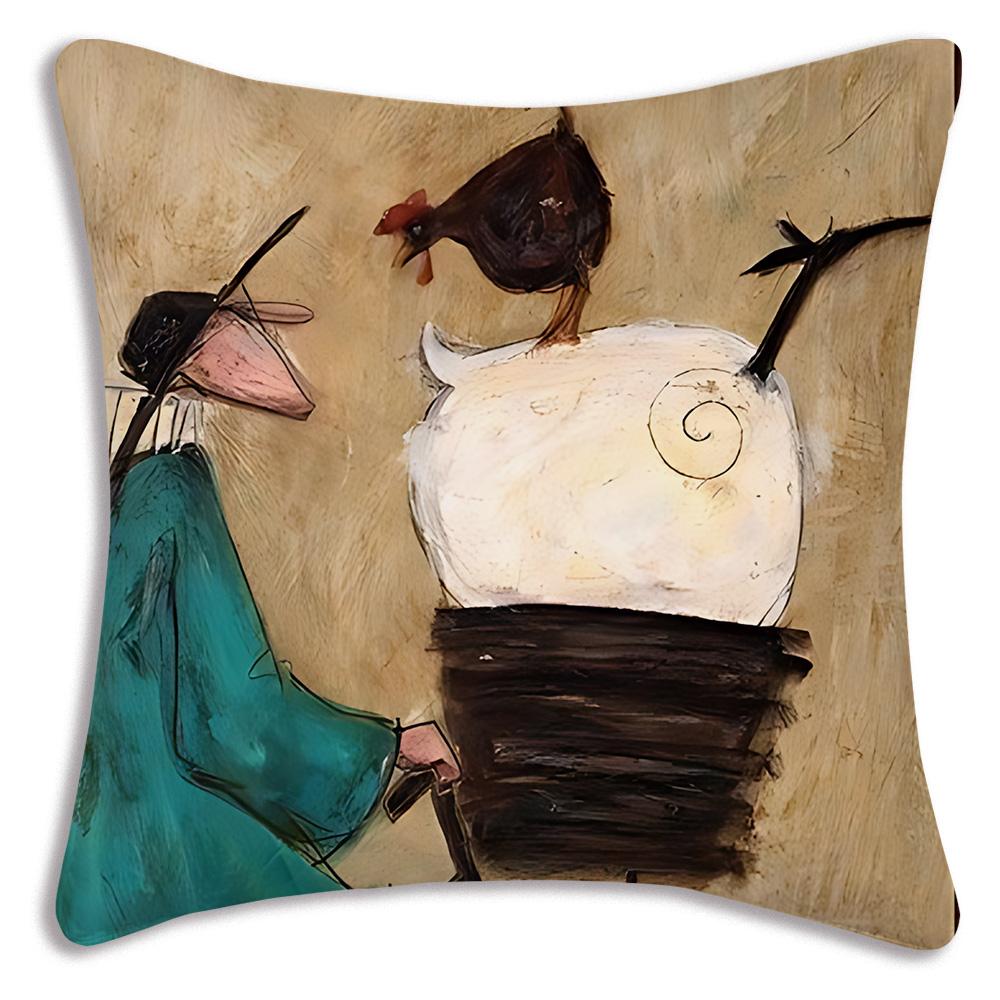 Sam Toft Art A-Абстракции Наволочки Мультяшные Декоративные Для Дивана Дома Двусторонняя Печать Короткий Плюш Милая Наволочка 30cmx30cm
