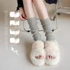 White Knitted Lolita Knee-High Leg Warmers for Women - Autumn/Winter Trend