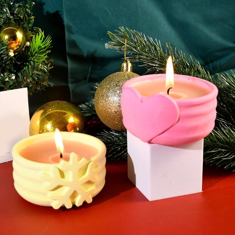 Silicone Jewelry Box Molds Ornaments Molds Christmas Series Silicone Craft Molds Candlestick Molds for Candle Holders