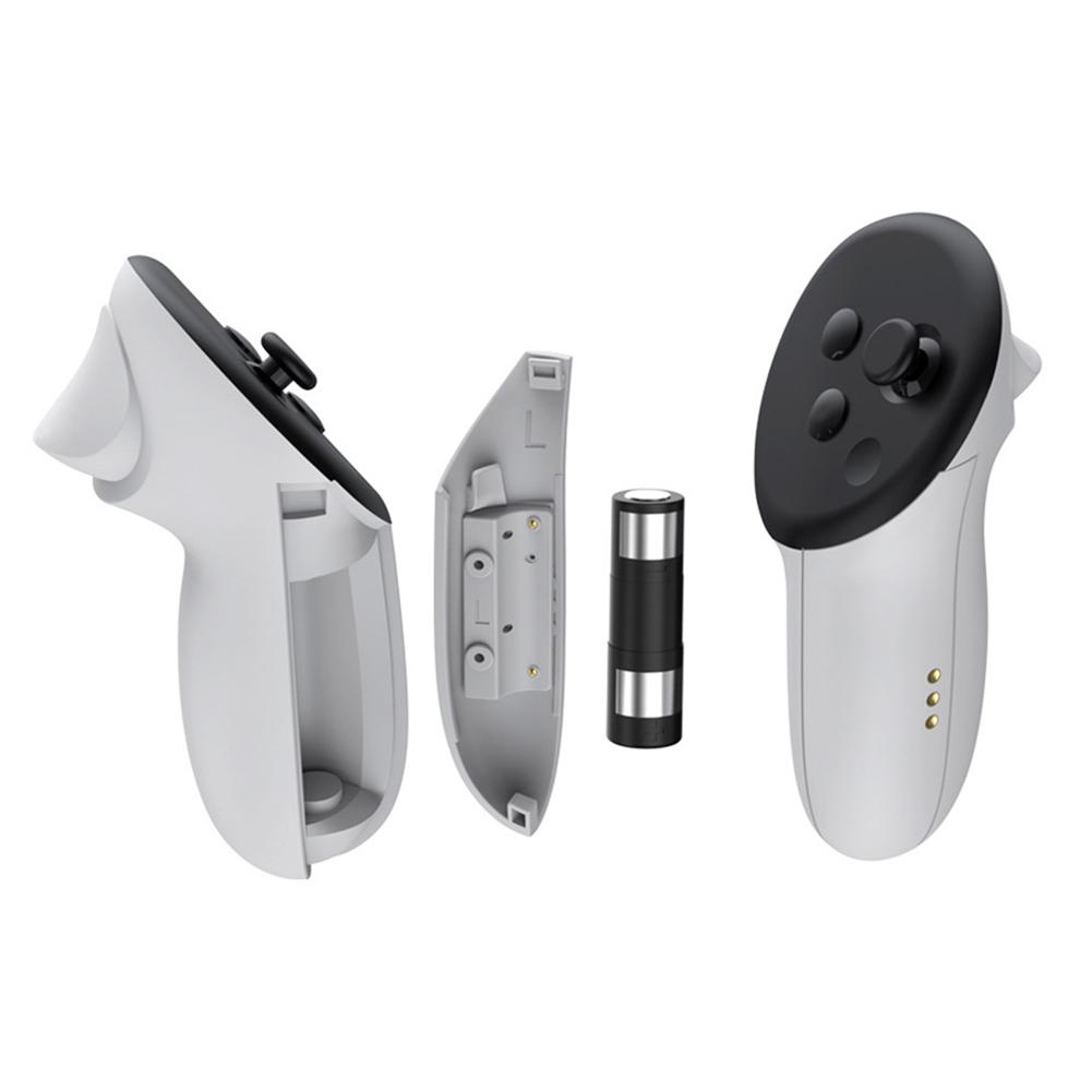 VR Headset Controller Charging Dock Helmet Fast Charging Base with LED Indicator with 2 Rechargeable Batteries for Meta Quest 3