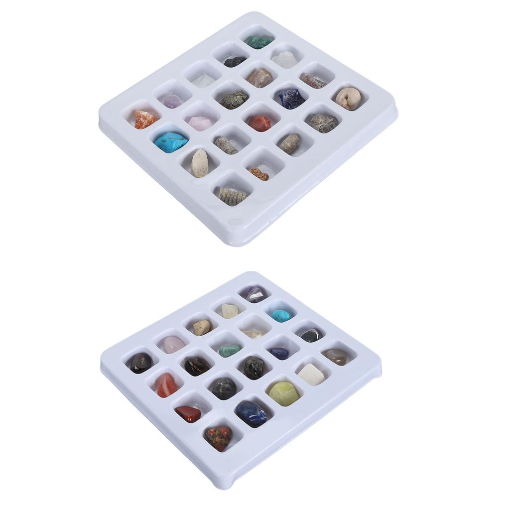 20pcs Rock Stone Colletction Kit for Boys Girls Exquisite Science Classroom Rocks and Minerals 