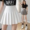 Primavera verão coreano saia shorts feminino cintura alta sexy mini saia escolar curto plissado kawaii japonês rosa saia feminina