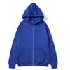 Felpa Unisex con Cappuccio e Zip Oversize Casual Pullover Leggera Misto Cotone Manica Lunga