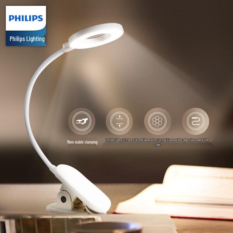 

Philips LED Перезаряджувана настільна лампа з затискачем