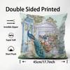 Classic Mughal Garden With Peacock Cushion Cover Soft & Easy-Wash Pillow Case – Versatile For Couch, Bed, Travel And Office