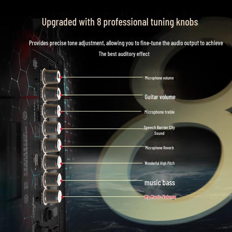 SANSUI E2S Portable Outdoor Karaoke Speaker with Display CN Plug (adapter Included)