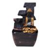 3 Step Buddha Fountain Indoor Home Decor Polyresin Indoor/Outdoor Water Fountains with LED Lights, Home Decor, Decoration