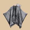 New Oriental Aesthetic Ink Double-sided Thickened Warm Shawl Women's Autumn and Winter Retro Premium Photo Shawl Cape