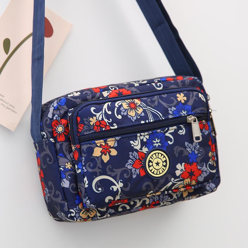 Floral Oxford Cloth Crossbody Bag for Women - Versatile Canvas Bag for Moms and Seniors