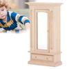 1:12 Puppenhaus Holzschrank mit Spiegel Puppenhausmöbel Schlafzimmer Puppenhaus Dekoration