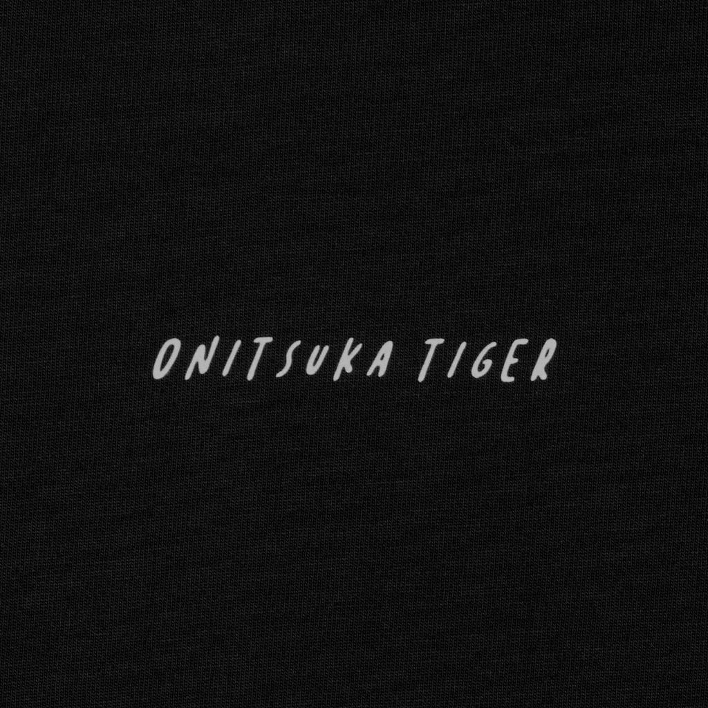 ONITSUKA TIGER Übergroßes Grafik-T-Shirt Bequem Lässig Einfach Kurzarm Bedrucktes T-Shirt Unisex Oberteile Schwarz 2183B623_001