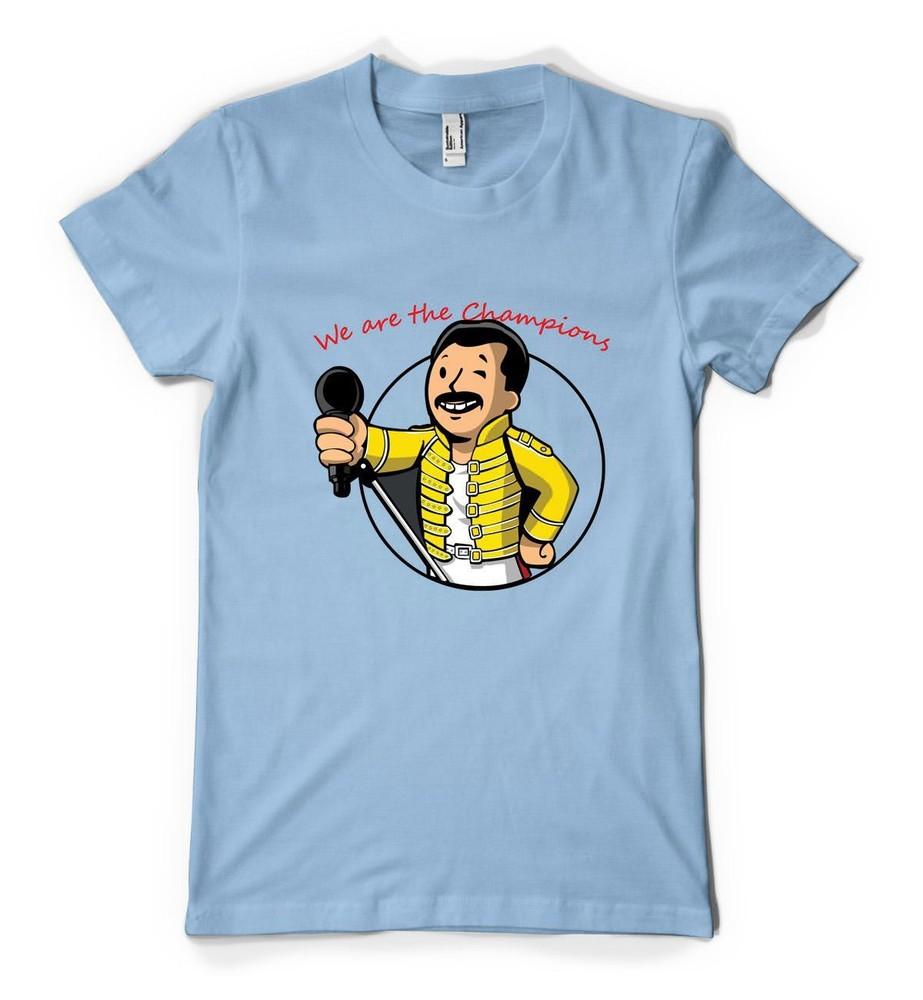 

Freddie We Are The Champions Singer Music Band Personalised Unisex Adult T Shirt 4XL