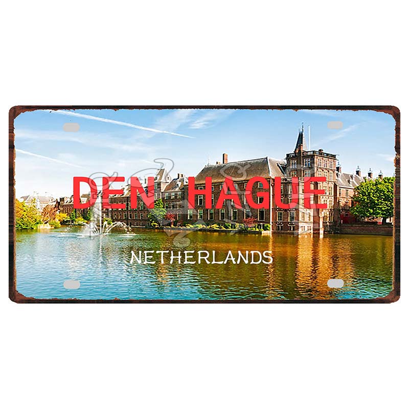 YZFQ30X15CM Bonn Rotterdam Manchester City Retro Tin Metal Sign Travel Souvenir Wall Pub Shop Home Garage  Art Decor  DC-1297B