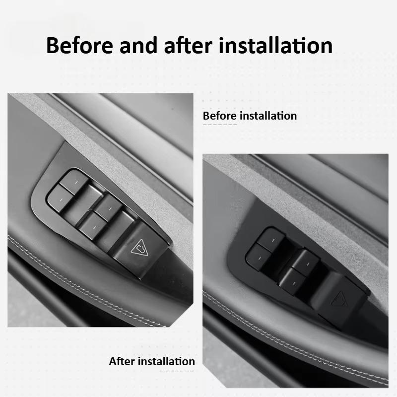 Car Glass Lifting Panel for Tesla Model Y Launch/Juniper 2025 Window Button Frame Protective Sticker Silicone Car Accessories