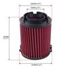 Car Accessories Air Filter E-2014 For VW Golf  3 High Flow Air Filter