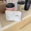 Small fresh floral quilted cotton change bag cute mini portable travel port red envelope storage card bag