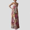 European and American women's clothing, summer new printed tube top dress, fashionable holiday style backless dress