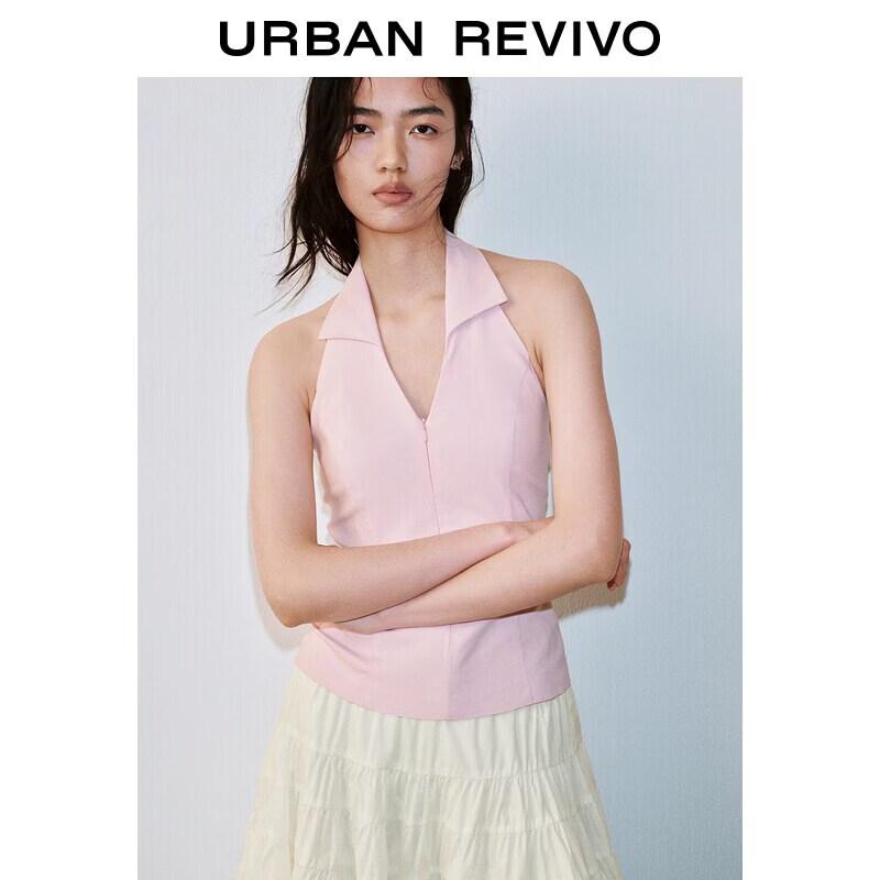 UR2026 Women s Halter Zipper Tank Top XL
