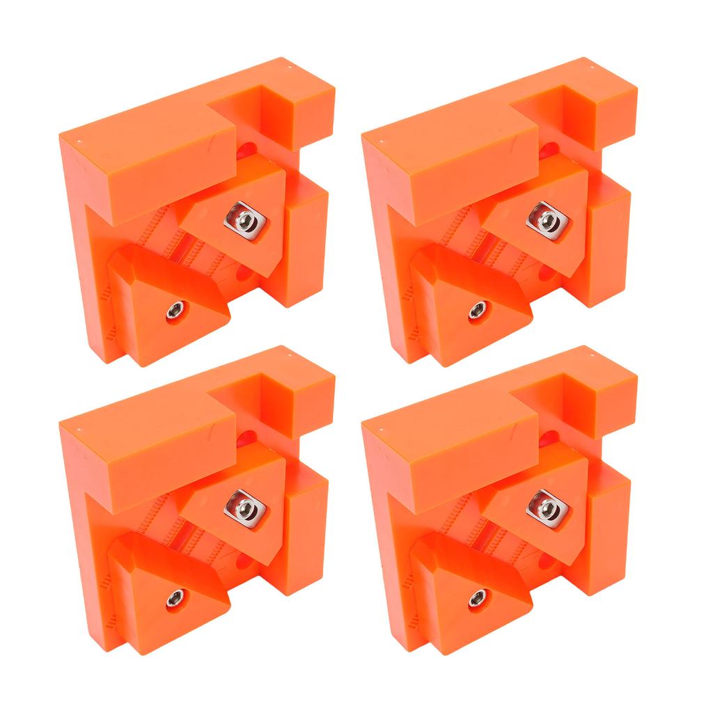 4Pcs Woodworking Box Clamps Squares 90 Degree Right Angle Adjustable Stainless Steel Corner Clamping Tool Orange