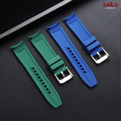 20mm 22mm Rubber Straps Curved End Silicone Watch Band for Swatch for Omega Moonswatch Bracelet Soft Waterproof Sports Wristband
