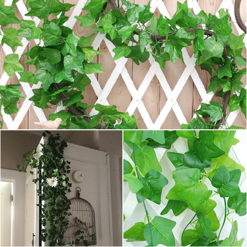 16/24pcs Plastic Artificial Ivy Leaf Plant Vines Hanging For Home Garden Wedding Decoration