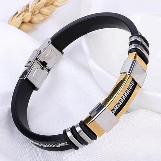 Stylish Stainless Steel Men's Bracelet Accessory Bracelet Wrist Strap Party Decoration