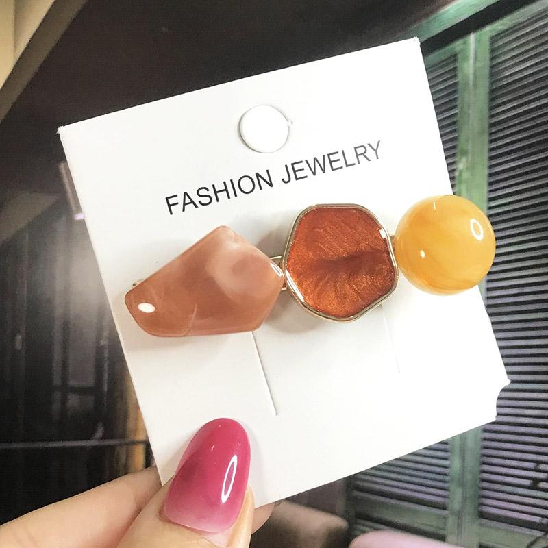 

Модные шпильки для волос, набор боковых зажимов, милые акриловые заколки-капли для волос для женщин и девочек, корейские геометрические аксессуары для волос, ювелирные изделия