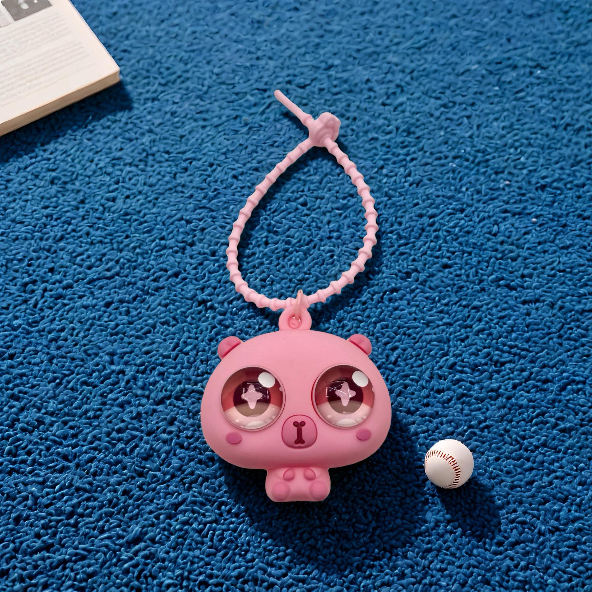 

Очаровательный 3D брелок в виде капибары: Забавная силиконовая игрушка-мялка для снятия стресса