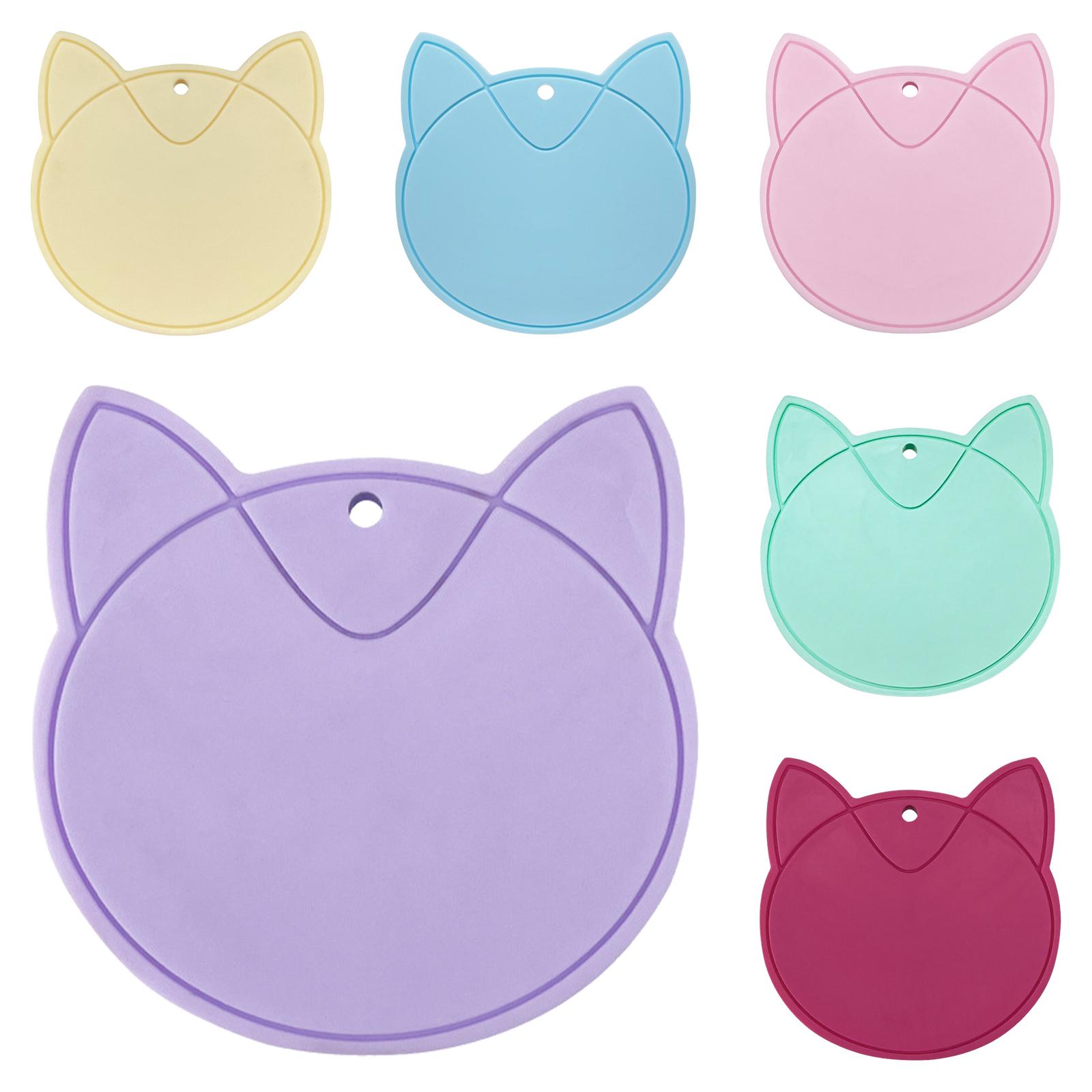 

1Pc Cute Cat Face Silicone Scalp Massage Brush Gentle Hair Washing Tool for Detangling Shampooing Bath Pet Theme Haircare Accessory One Size