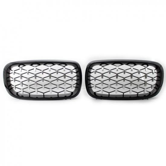 Front Black Grille Chrome Grill Fit for BMW X5 F15 2014-2016 US