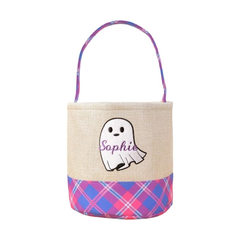 Fabric Trick or Treating Bucket Bag Friendly Halloween Party Accessory For Children Candy Collection