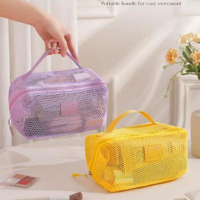 Transparent Women Cosmetic Storage Pouch Multifunction Lipstick Organizer Bags Mesh Makeup Bag