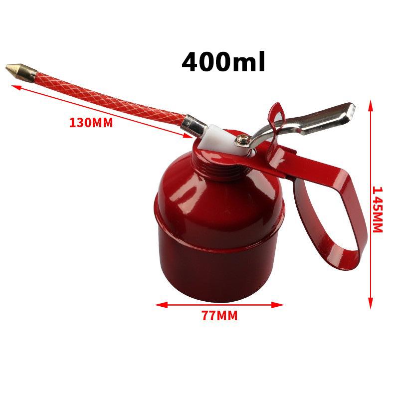 American Manual Oil Can with Hose, Iron Construction, 270ml/400ml Capacity